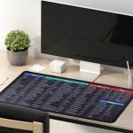 Super Large Keyboard & Mouse Pad with Shortcuts