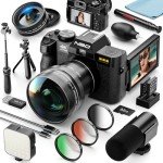4K Vlogging Camera - 48MP, WiFi & Lenses