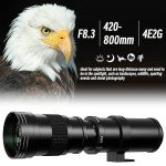 Lightdow 420-800mm f/8.3 Telephoto Lens for Canon DSLR