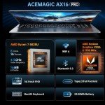 ACEMAGIC Gaming Laptop - 16.1'' FHD, Ryzen 7