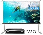 200-Inch Portable 4K HD Projector Screen with Stand