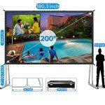 200-Inch Portable 4K HD Projector Screen with Stand