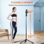 OOHHEE 62” Phone Tripod with Remote Control