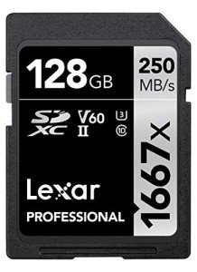 Lexar 128GB Professional UHS-II SD Card 250MB/s