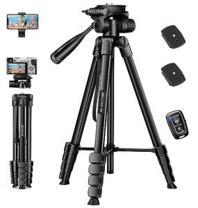 JOILCAN 67-Inch Phone Tripod with Remote & Holder