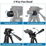 JOILCAN 67-Inch Phone Tripod with Remote & Holder
