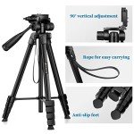 JOILCAN 67-Inch Phone Tripod with Remote & Holder