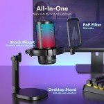 MAONO USB Gaming Microphone with RGB Lights
