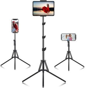 Adjustable 65-Inch iPad Tripod Stand with Rotation