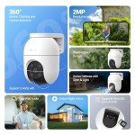 EZVIZ 2-Pack 360° Outdoor WiFi Security Cameras