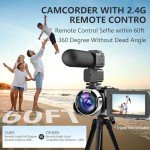 Hojocojo 4K Camcorder with 18x Zoom & Accessories