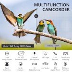 Hojocojo 4K Camcorder with 18x Zoom & Accessories