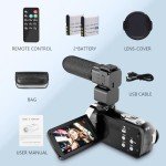 Hojocojo 4K Camcorder with 18x Zoom & Accessories