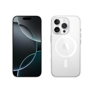 Apple iPhone 16 Pro 1TB - White Titanium + Clear Case