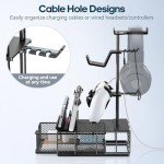 KDD Headphone Stand with Drawer & Cable Organizer