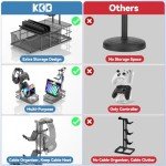 KDD Headphone Stand with Drawer & Cable Organizer