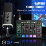 FIFINE XLR/USB Gaming Microphone Bundle with Mixer