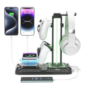 KDD Rotatable Gaming Headset and Controller Stand