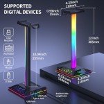 RGB Gaming Headphone Stand with USB Charger