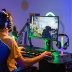 RGB Gaming Headphone Stand with USB Charger