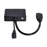 HDMI to VGA & HDMI Female Splitter Adapter