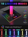 VCOM RGB Headphone Stand with 10 Light Modes, Gaming Controller Holder with 2 USB Ports, PC Gaming Accessories for Desk, Universal Organizer Headpsets/Xbox PS5 Controller Stand Gamer gifts