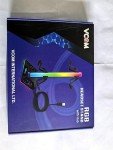 VCOM RGB Headphone Stand with 10 Light Modes, Gaming Controller Holder with 2 USB Ports, PC Gaming Accessories for Desk, Universal Organizer Headpsets/Xbox PS5 Controller Stand Gamer gifts