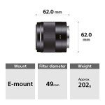 Sony 50mm F1.8 E-Mount Prime Lens