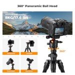 K&F Concept 76" Multi-Angle Camera Tripod