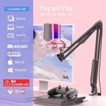 FIFINE A6T Pink USB Gaming Microphone Kit