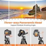 Nineigh 75'' Lightweight Tripod for Cameras & Smartphones