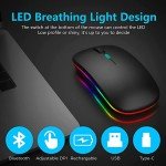 Rechargeable RGB Wireless Mouse - Dual 2.4GHz & Bluetooth
