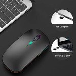 Rechargeable RGB Wireless Mouse - Dual 2.4GHz & Bluetooth