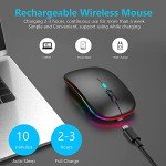 Rechargeable RGB Wireless Mouse - Dual 2.4GHz & Bluetooth