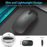 Rechargeable RGB Wireless Mouse - Dual 2.4GHz & Bluetooth