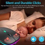 Rechargeable RGB Wireless Mouse - Dual 2.4GHz & Bluetooth
