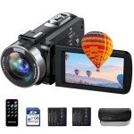 4K Camcorder with 18X Zoom and Rotating Screen