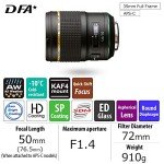 Pentax HD-D FA 50mm F1.4 Star Lens