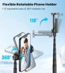 TONEOF 60" Selfie Stick Tripod with Remote