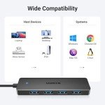 UGREEN 4-Port USB 3.0 Hub with 5Gbps Speed