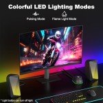 Bluetooth Desktop Soundbar with Colorful LED Lights