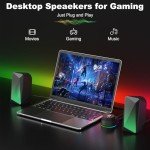 Bluetooth Desktop Soundbar with Colorful LED Lights