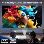 Smart 4K WiFi Bluetooth Projector for Home Cinema