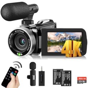 Windancy 4K 48MP YouTube Video Camcorder with Zoom