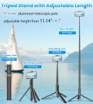 TONEOF 67" Selfie Stick Tripod with Remote