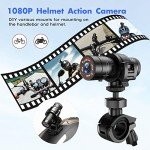 Riiai 1080P Waterproof Helmet Action Camera with 32GB SD Card