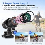 Riiai 1080P Waterproof Helmet Action Camera with 32GB SD Card