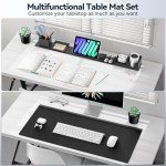 KDD 6-in-1 Desk Pad Mat with Storage Accessories