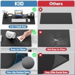 KDD 6-in-1 Desk Pad Mat with Storage Accessories