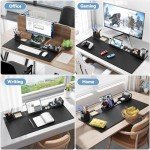 KDD 6-in-1 Desk Pad Mat with Storage Accessories